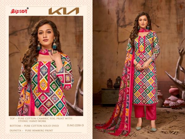 Bipson Kia 2250 Pure Cotton Dress Material Collection